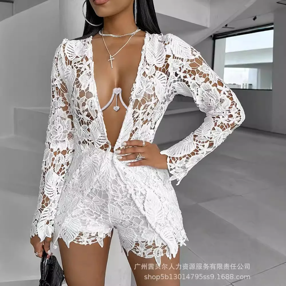 Women Sexy Short Sets Hollow O - огляд і ціна Linen Shirt Breathable