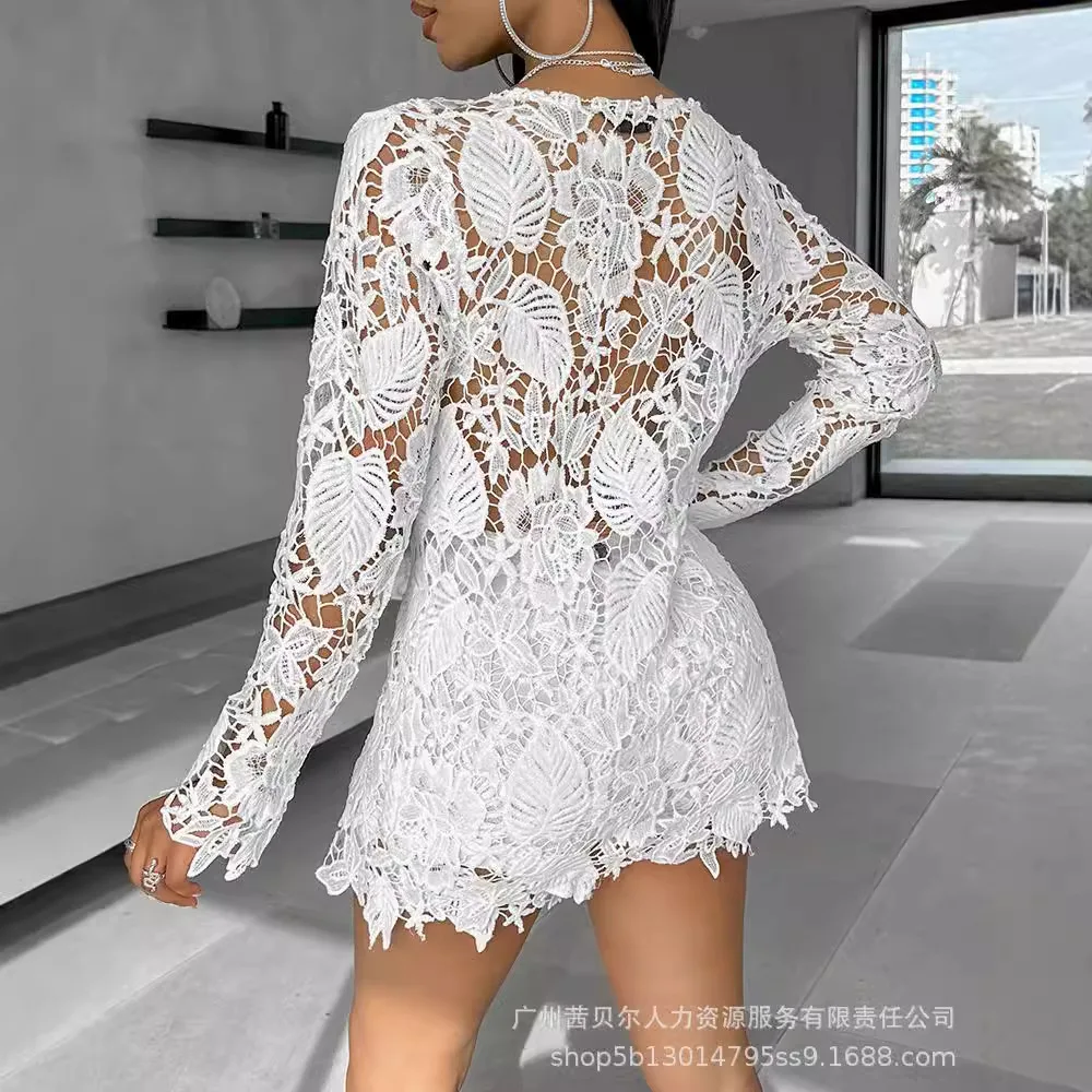 Women Sexy Short Sets Hollow O - огляд і ціна Linen Shirt Breathable