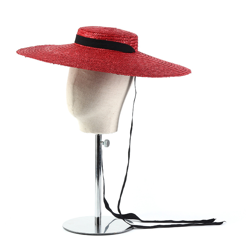 15cm Wide Brim Straw Hat Flat  - огляд і ціна Bucket Hat Straw