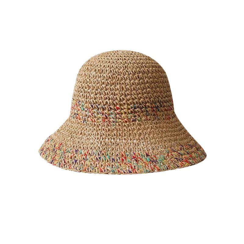 Women Handwoven Rainbow Straw  - огляд і ціна Bucket Hat Straw