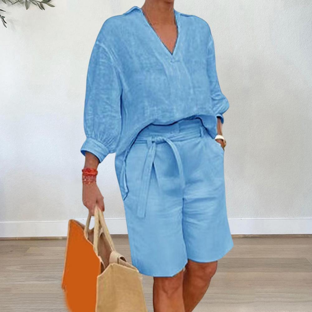 Cotton Linen Women's Two Piece - огляд і ціна Linen Shirt Breathable