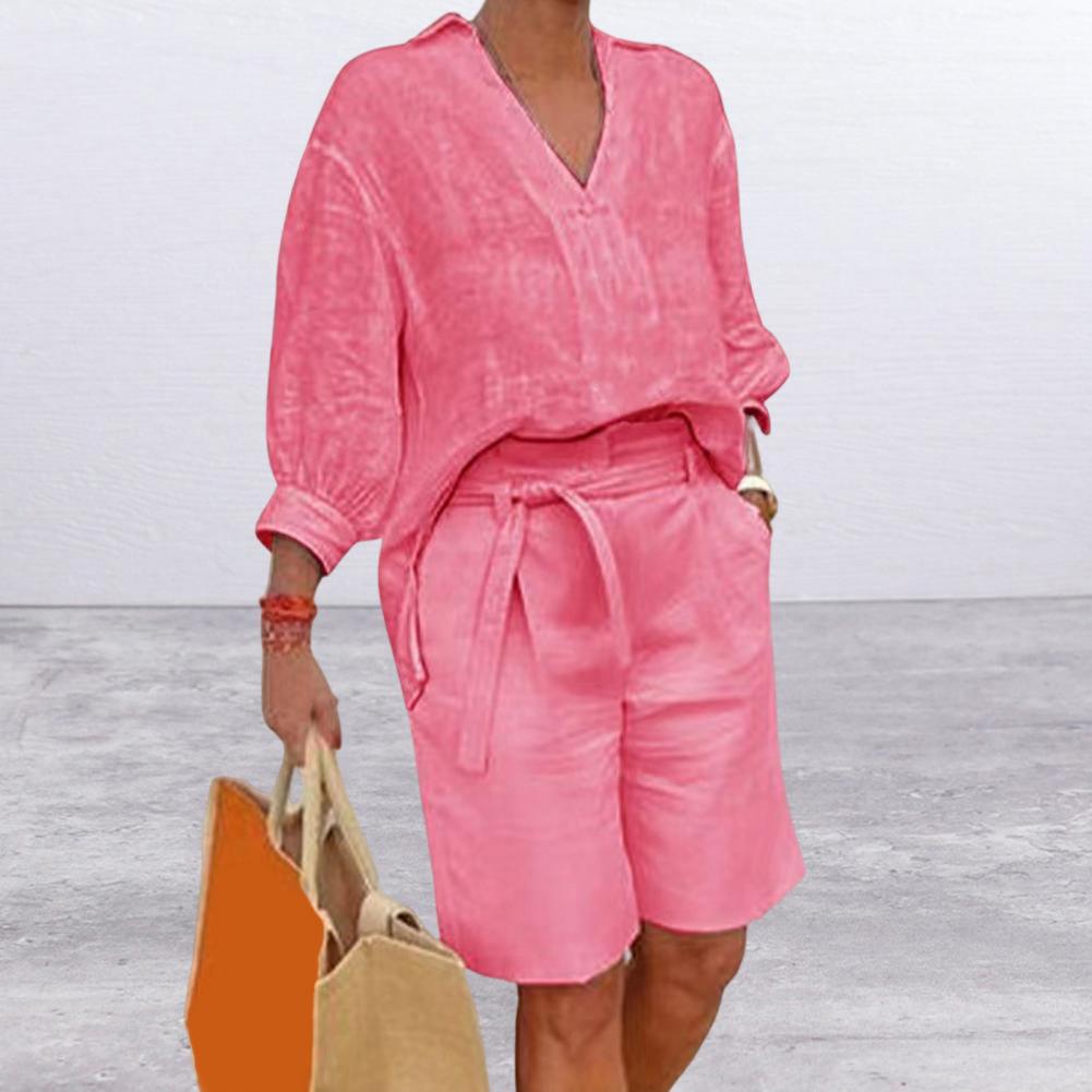 Cotton Linen Women's Two Piece - огляд і ціна Linen Shirt Breathable