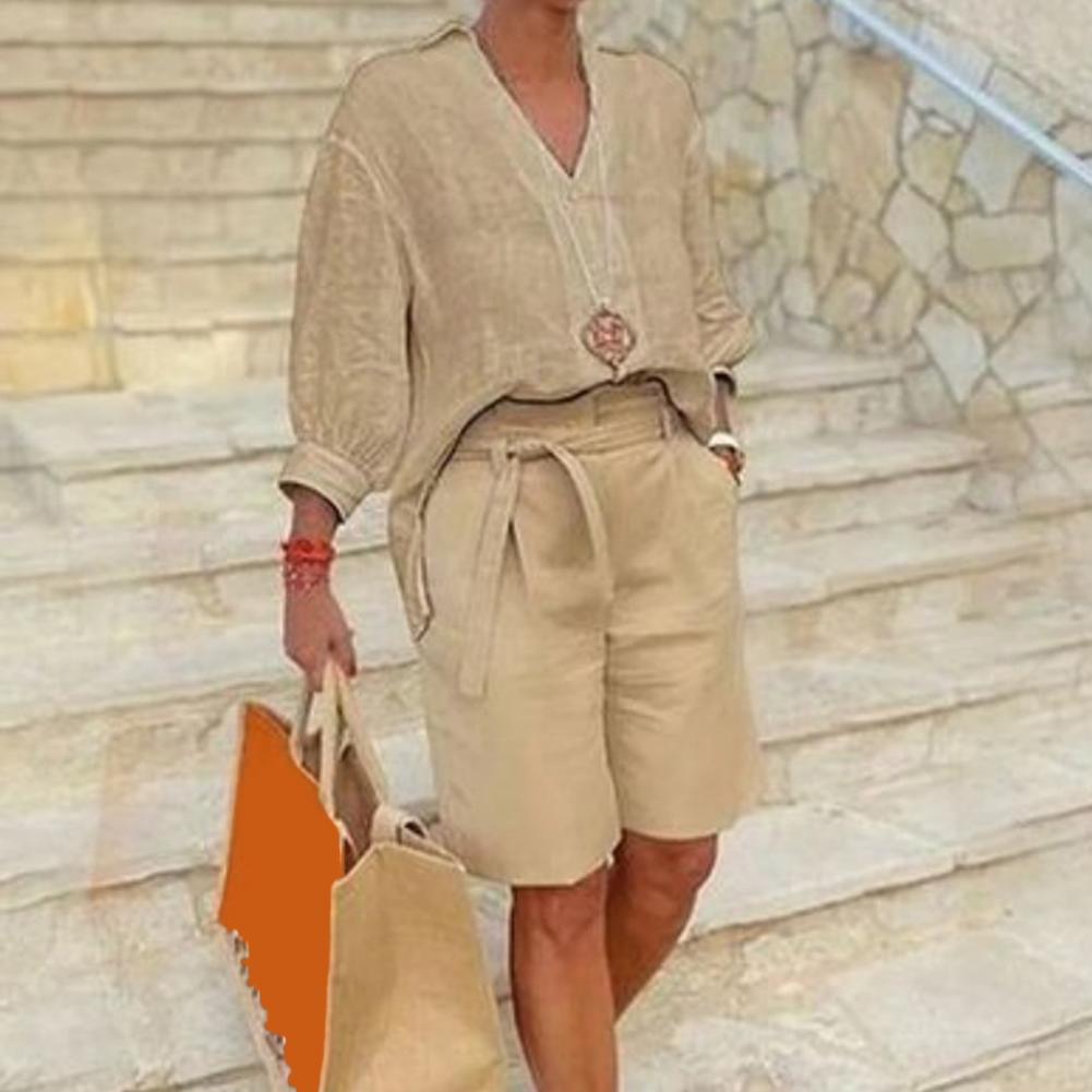Cotton Linen Women's Two Piece - огляд і ціна Linen Shirt Breathable
